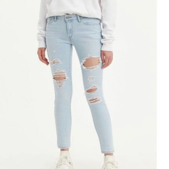 Levi's Women's 711 Hypersost Mid-Rise Skinny Jeans 28  or 6, 27 or 4 New NWT - Picture 1 of 7
